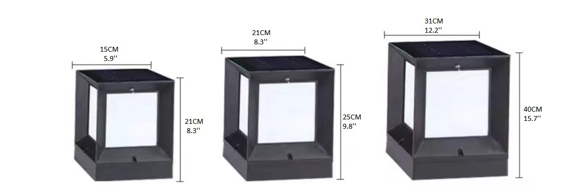 Solar Post Light SP23 for Backyard Gardens from 3W to 8W(05)