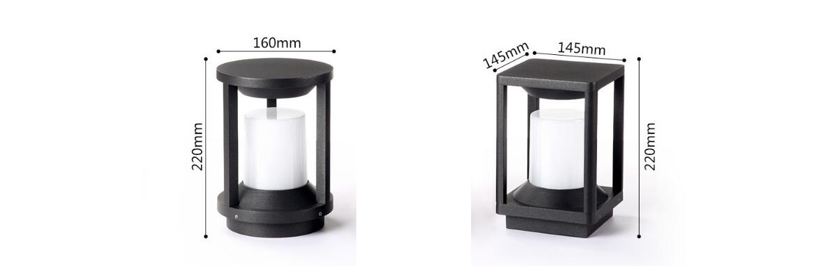 Post Lantern PL1601 of Full Color RGBW for Parks Villa 3W to 20W(06)